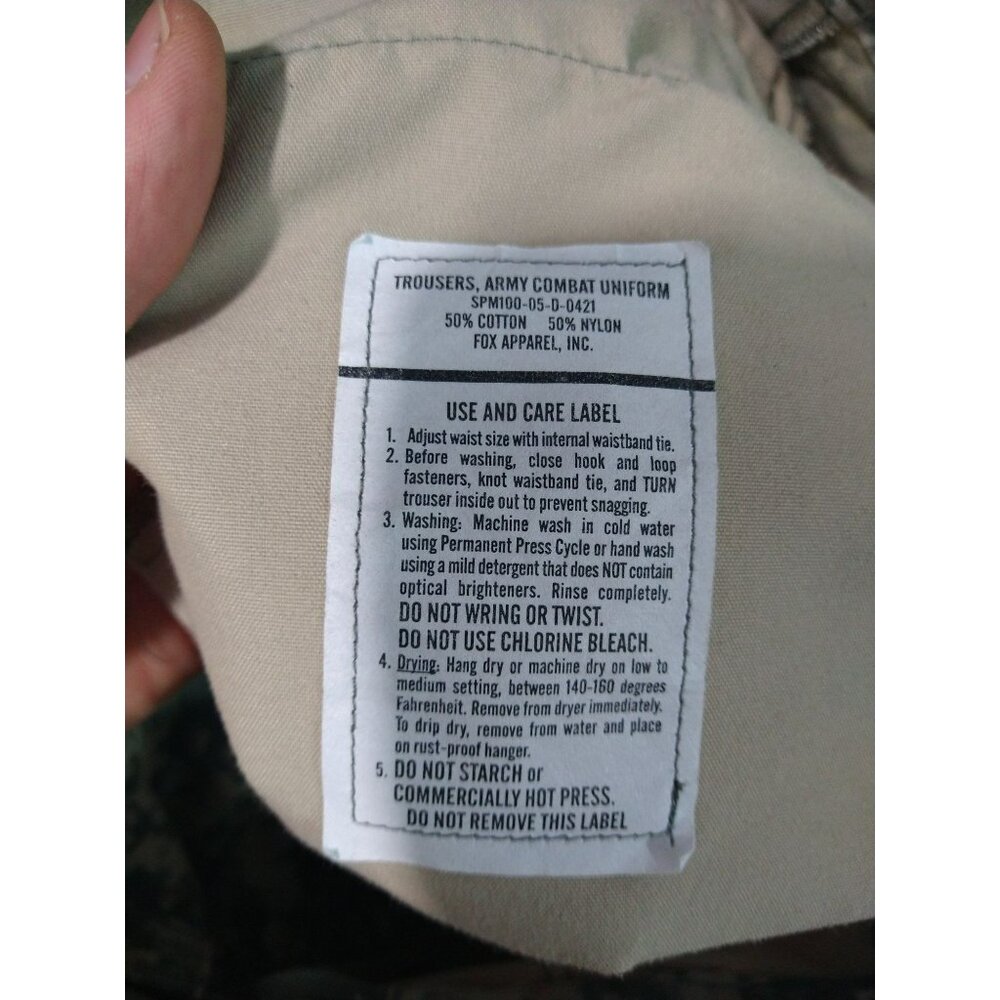 US Military Pants Mens Medium Army Combat ACU Cargo Trousers Digital Camo - Picture 8 of 9